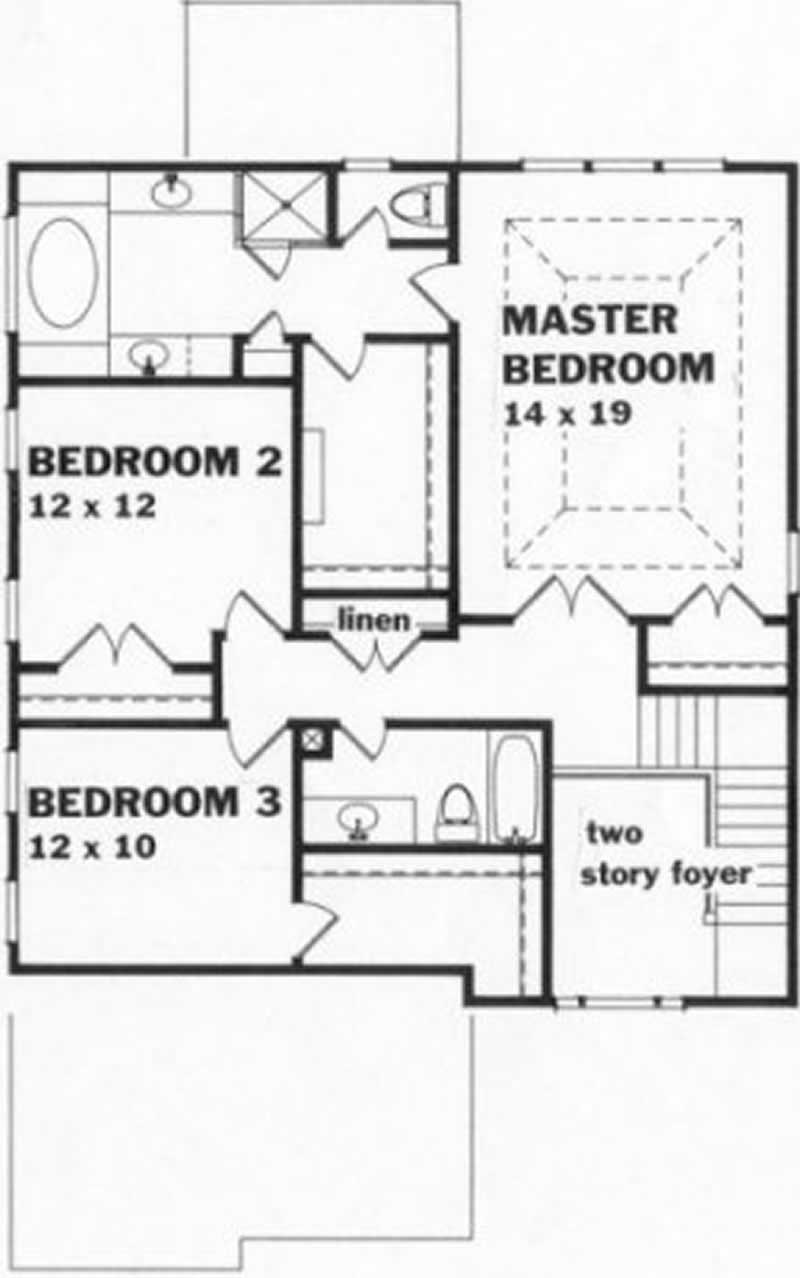 Upper Level Home Plan