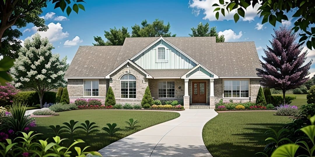 2-Bedroom, 1111 Sq Ft Small House Plans - 103-1001 - Front Exterior
