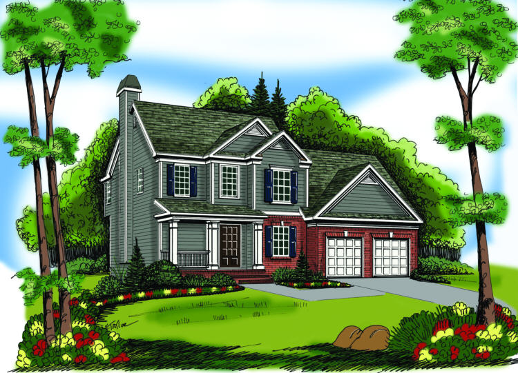 3-Bedroom, 1496 Sq Ft Country House Plan - 104-1012 - Front Exterior