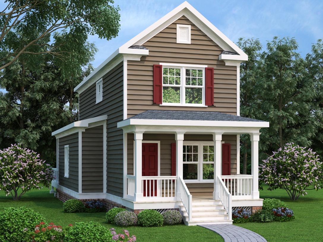 3-Bedroom, 1400 Sq Ft Traditional House - Plan #104-1148 - Front Exterior