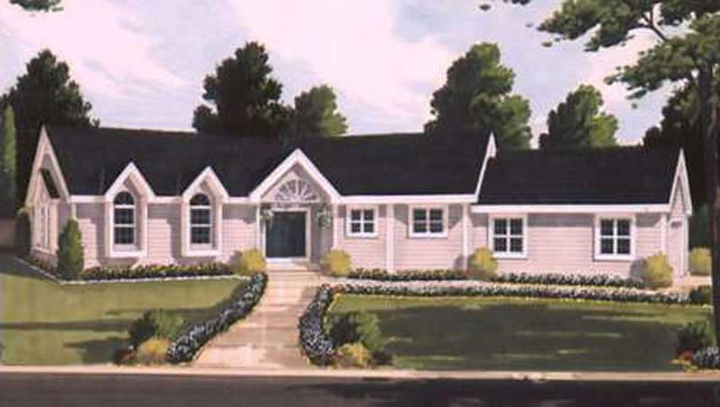 3-Bedroom, 1636 Sq Ft Ranch House Plan - 105-1003 - Front Exterior
