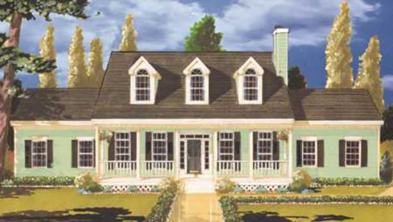4-Bedroom, 2451 Sq Ft Country House Plan - 105-1015 - Front Exterior