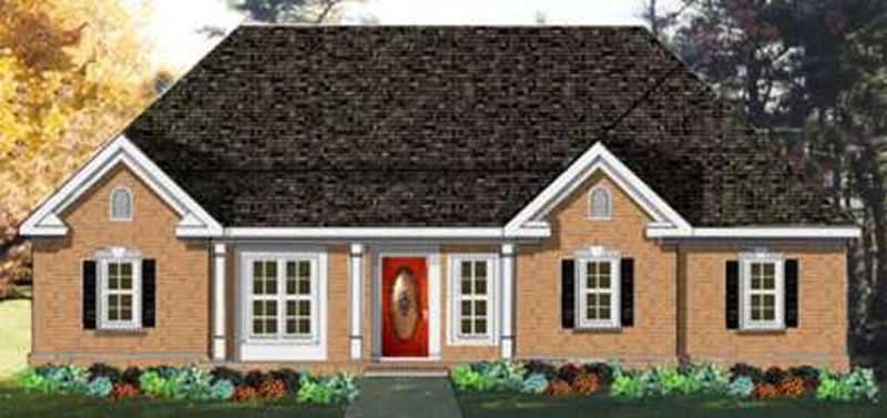 3-Bedroom, 1831 Sq Ft French House Plan - 105-1042 - Front Exterior