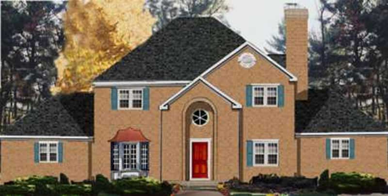 6-Bedroom, 2864 Sq Ft European Home Plan - 105-1044 - Main Exterior
