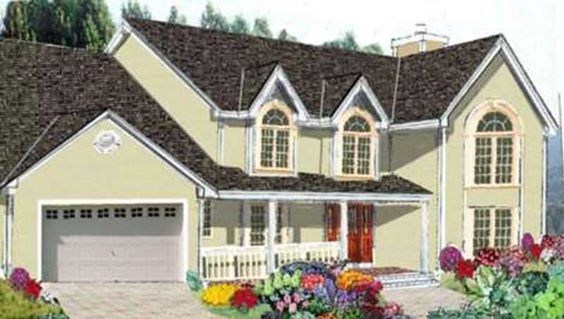 5-Bedroom, 2585 Sq Ft Country Home Plan - 105-1050 - Main Exterior
