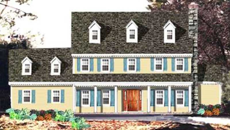 4-Bedroom, 2717 Sq Ft Colonial House Plan - 105-1062 - Front Exterior