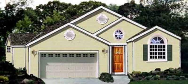 3-Bedroom, 1652 Sq Ft Ranch Home Plan - 105-1067 - Main Exterior
