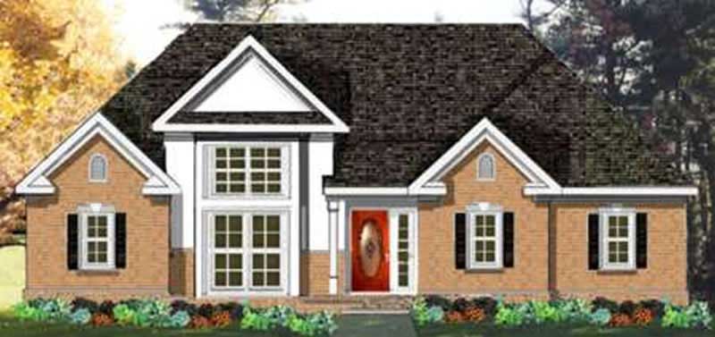 3-Bedroom, 1742 Sq Ft European Home Plan - 105-1088 - Main Exterior