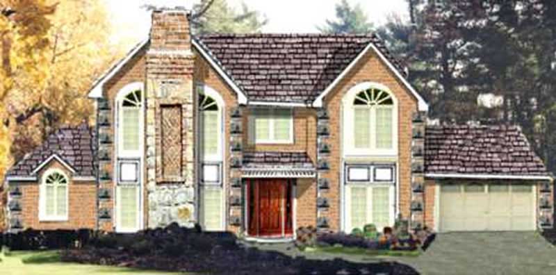 5-Bedroom, 2411 Sq Ft Traditional Home Plan - 105-1094 - Main Exterior