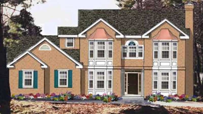 4-Bedroom, 2327 Sq Ft European House Plan - 105-1114 - Front Exterior