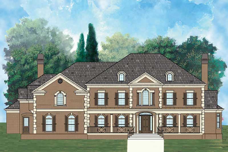 4-Bedroom, 5356 Sq Ft European Home Plan - 106-1001 - Main Exterior