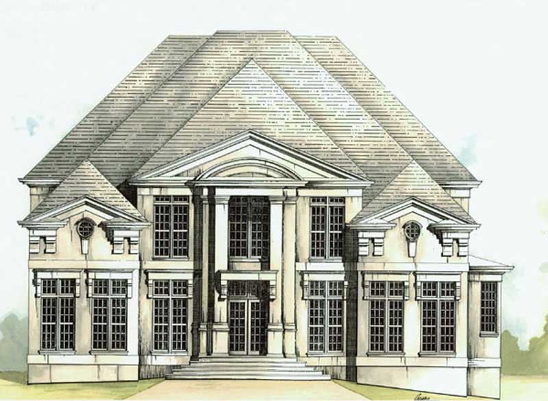 5-Bedroom, 4169 Sq Ft European House Plan - 106-1021 - Front Exterior