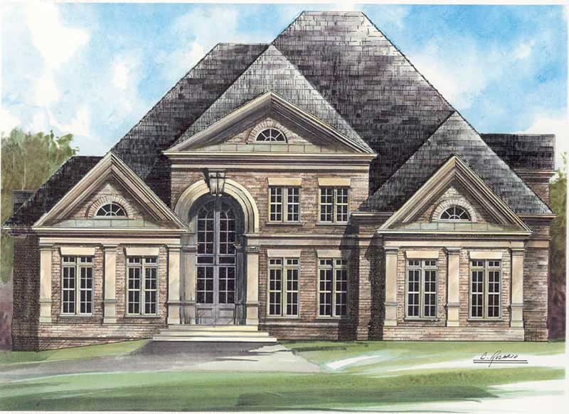 4-Bedroom, 3620 Sq Ft European Home Plan - 106-1048 - Main Exterior