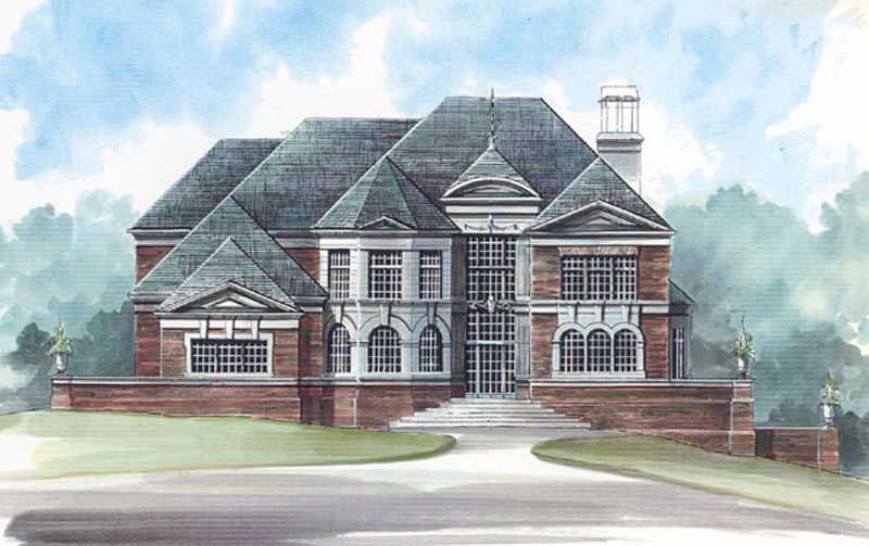 4-Bedroom, 3581 Sq Ft European House Plan - 106-1050 - Front Exterior
