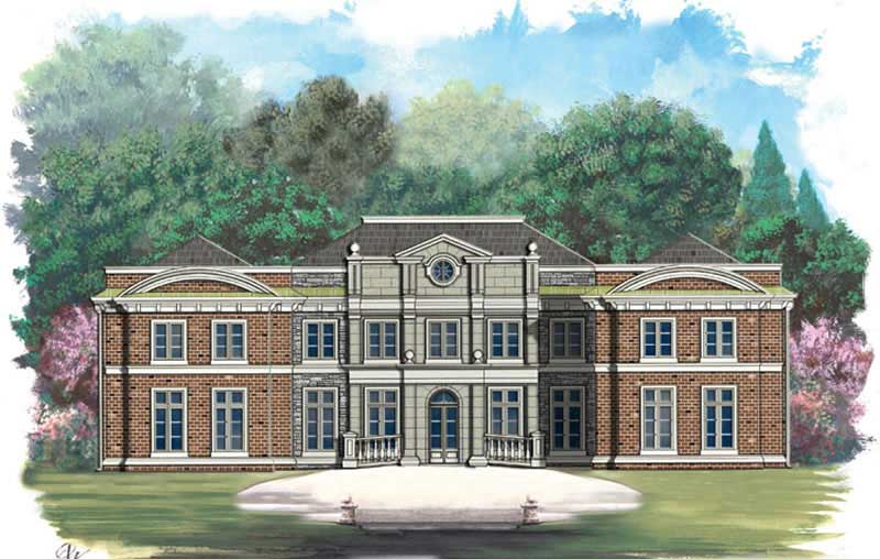 4-Bedroom, 5912 Sq Ft European House Plan - 106-1068 - Front Exterior