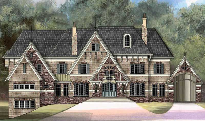 5-Bedroom, 6972 Sq Ft European House Plan - 106-1071 - Front Exterior