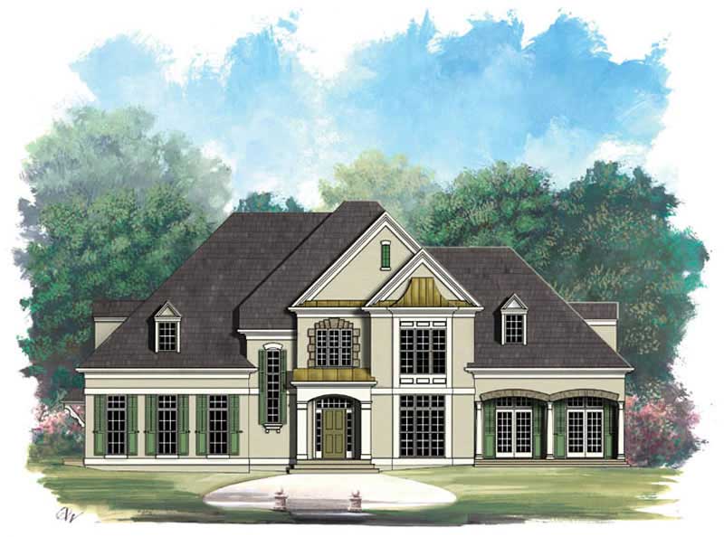 4-Bedroom, 3720 Sq Ft European Home Plan - 106-1073 - Main Exterior
