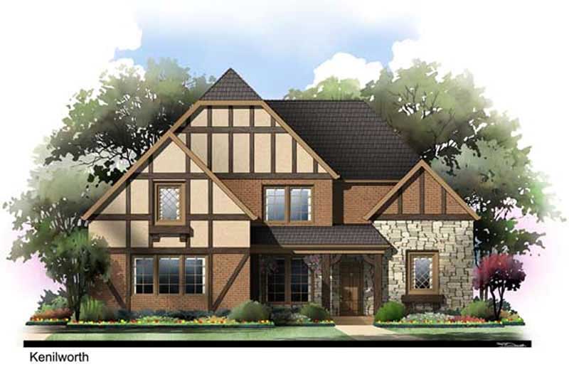 3-Bedroom, 1779 Sq Ft Tudor House Plan - 106-1090 - Front Exterior