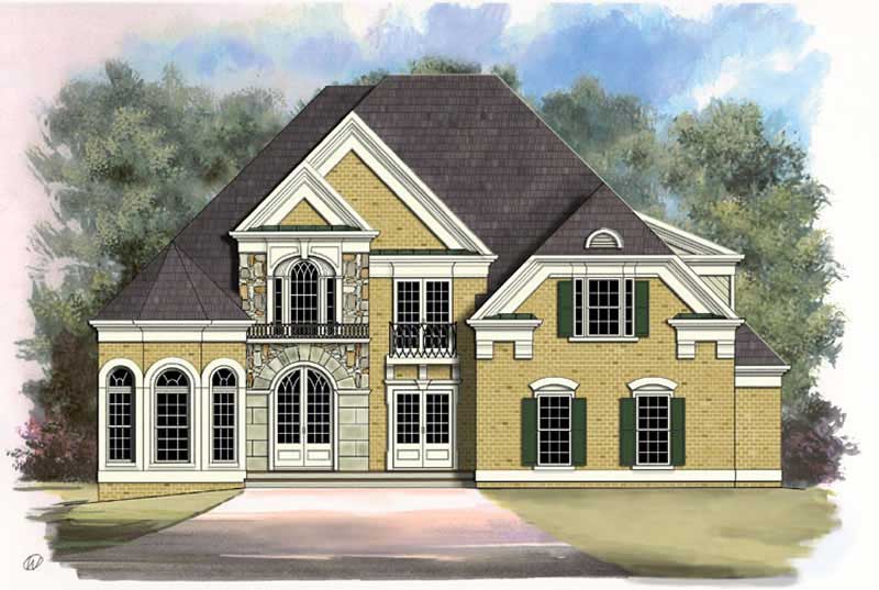 5-Bedroom, 3339 Sq Ft European House Plan - 106-1091 - Front Exterior