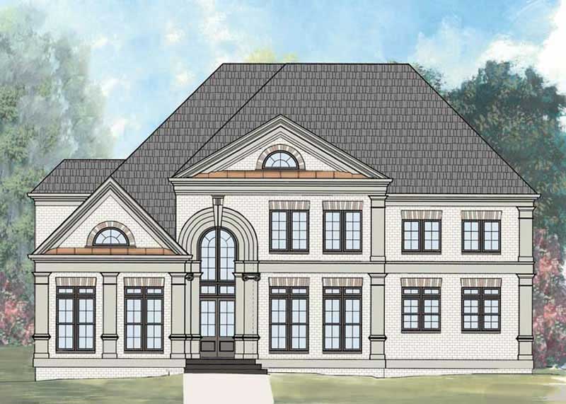 4-Bedroom, 3447 Sq Ft European House Plan - 106-1100 - Front Exterior