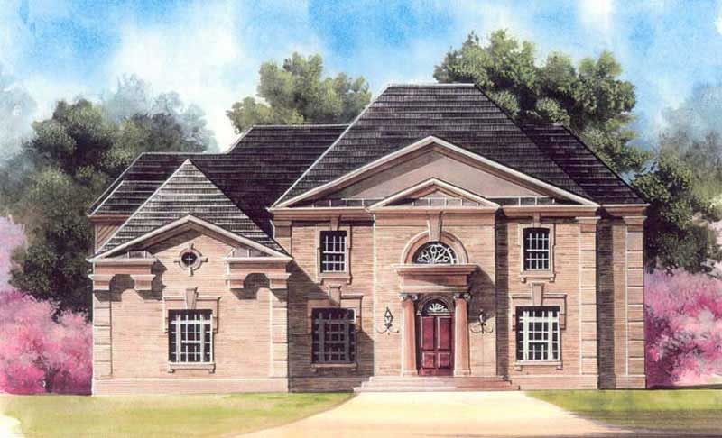 4-Bedroom, 3983 Sq Ft European Home Plan - 106-1104 - Main Exterior
