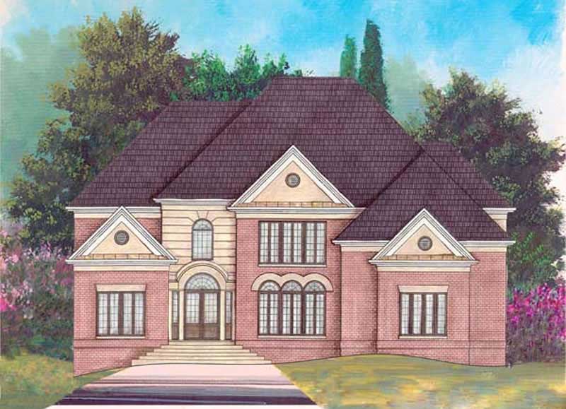 3-Bedroom, 3650 Sq Ft European Home Plan - 106-1106 - Main Exterior