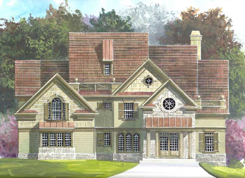 3-Bedroom, 2625 Sq Ft European House Plan - 106-1122 - Front Exterior