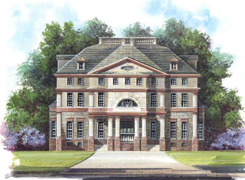 4-Bedroom, 3265 Sq Ft European Home Plan - 106-1130 - Main Exterior