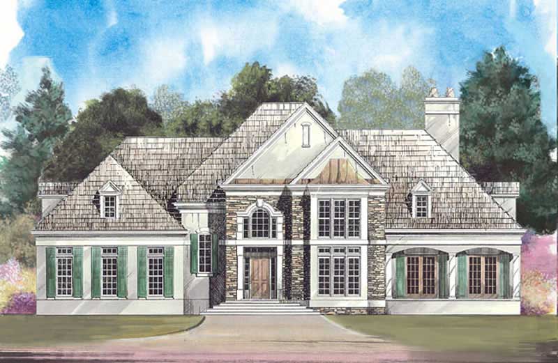 4-Bedroom, 3040 Sq Ft European House Plan - 106-1143 - Front Exterior