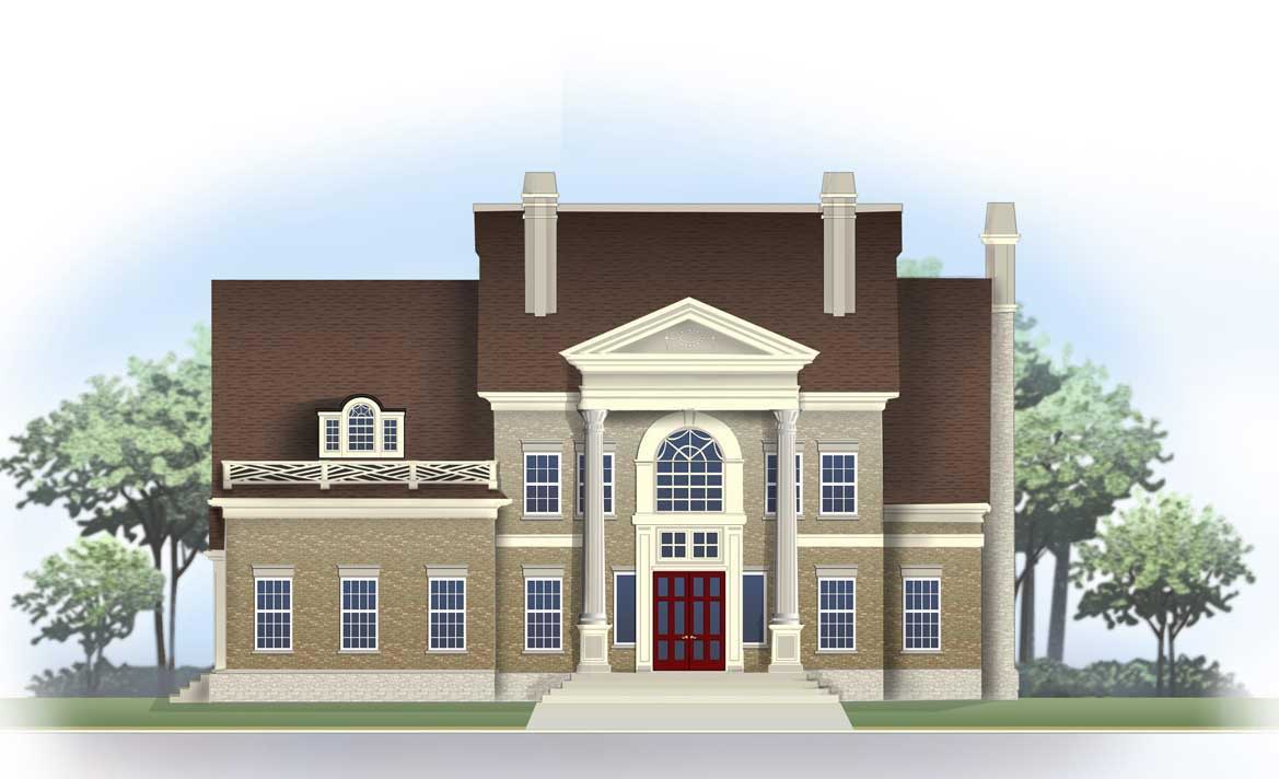 4-Bedroom, 3890 Sq Ft Colonial Home Plan - 106-1148 - Main Exterior