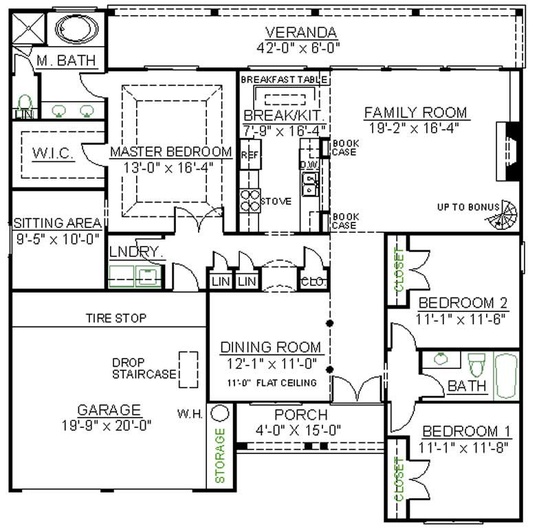 European Home with 3 Bedrooms, 1775 Sq Ft | House Plan #106-1212