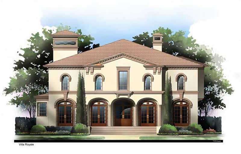 5-Bedroom, 3073 Sq Ft Mediterranean Home Plan - 106-1258 - Main Exterior