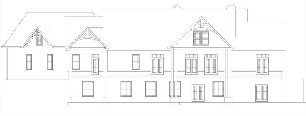 Rear Elevation daylight basement option