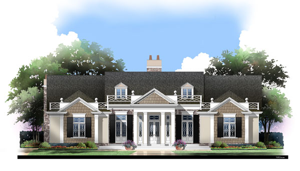 3-Bedroom, 2540 Sq Ft European Home Plan - 106-1310 - Main Exterior