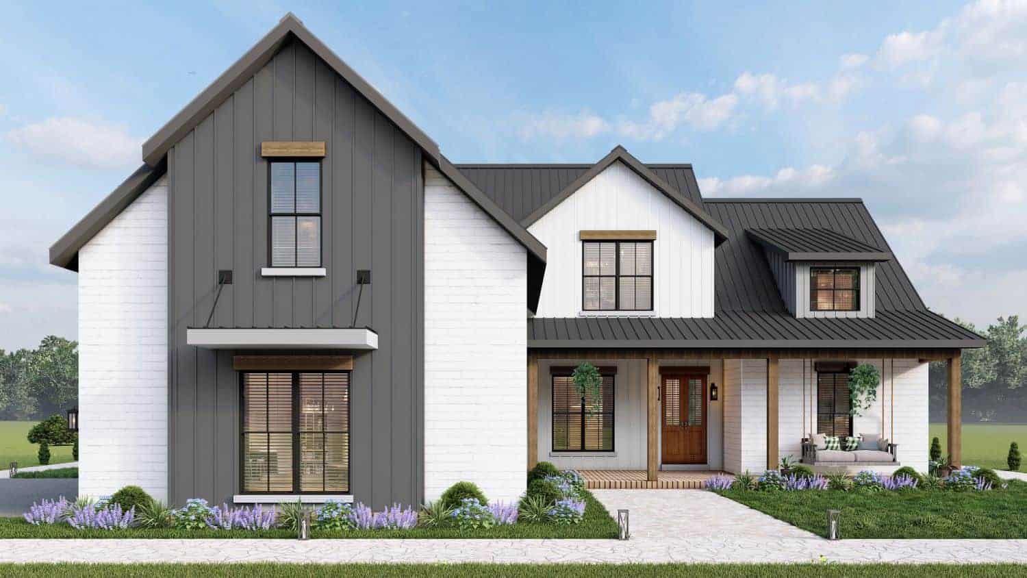 3-Bedroom, 2499 Sq Ft Modern Farmhouse Home Plan - 106-1331 - Main Exterior