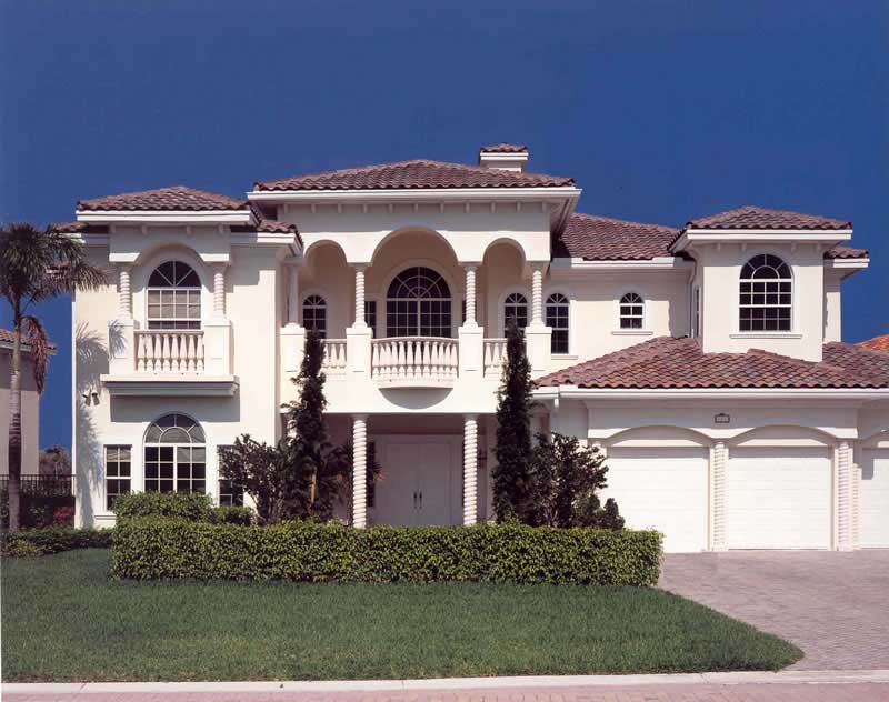 6-Bedroom, 4984 Sq Ft Mediterranean House Plan - 107-1006 - Front Exterior