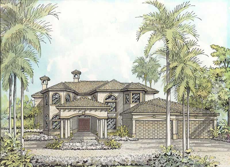 5-Bedroom, 5810 Sq Ft Luxury Home Plan - 107-1008 - Main Exterior