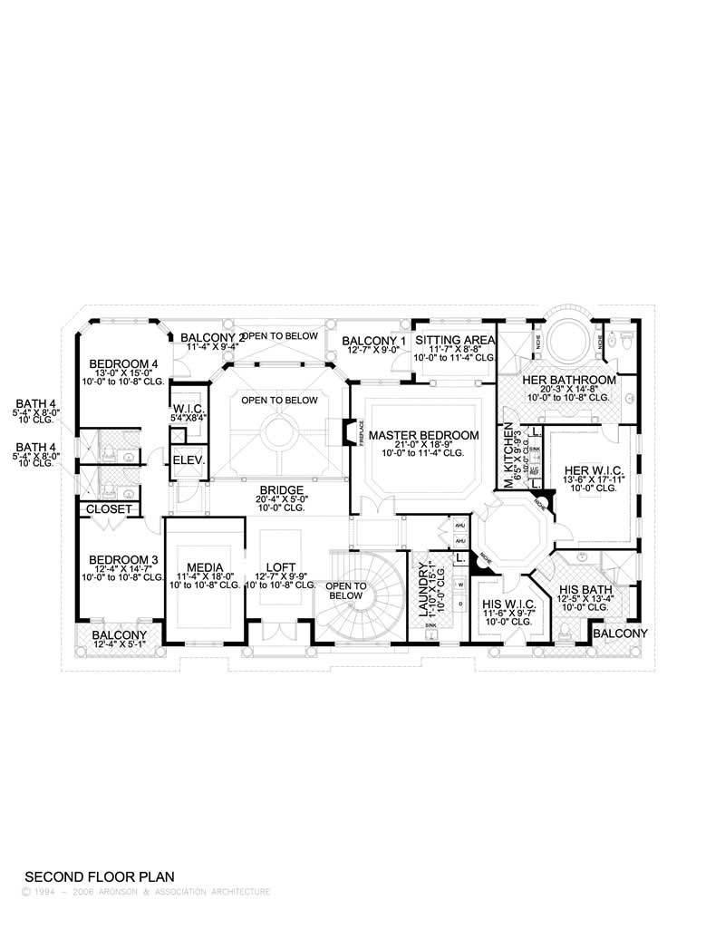 SECOND LEVEL FLOOR PLAN