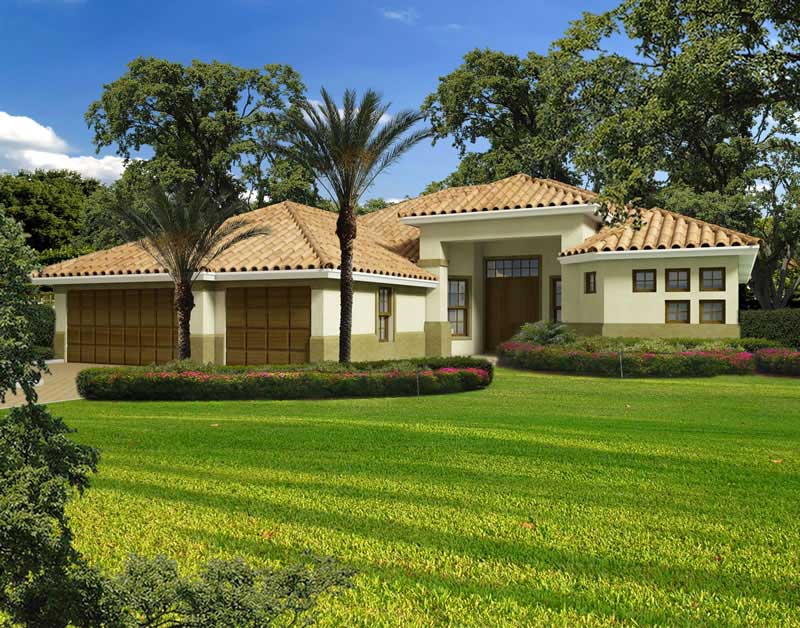 5-Bedroom, 4250 Sq Ft Mediterranean Home Plan - 107-1083 - Main Exterior