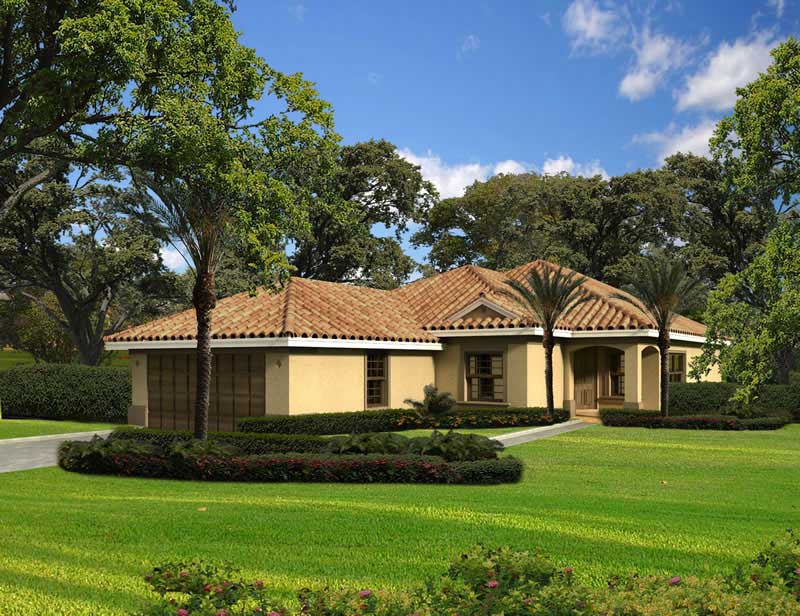 3-Bedroom, 2773 Sq Ft Florida Style House Plan - 107-1084 - Front Exterior