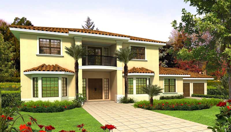 6-Bedroom, 4894 Sq Ft Mediterranean House Plan - 107-1112 - Front Exterior