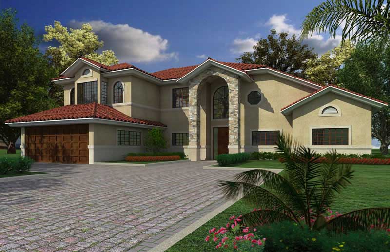 4-Bedroom, 3110 Sq Ft Mediterranean House Plan - 107-1126 - Front Exterior
