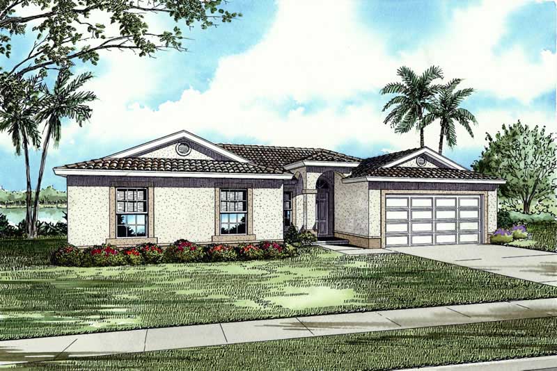 4-Bedroom, 1803 Sq Ft Mediterranean House Plan - 107-1138 - Front Exterior