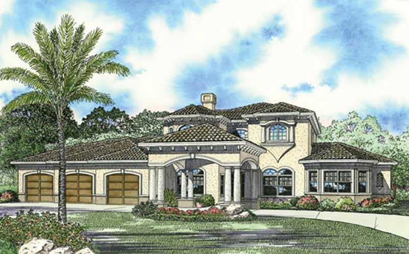 4-Bedroom, 5135 Sq Ft Mediterranean House Plan - 107-1168 - Front Exterior