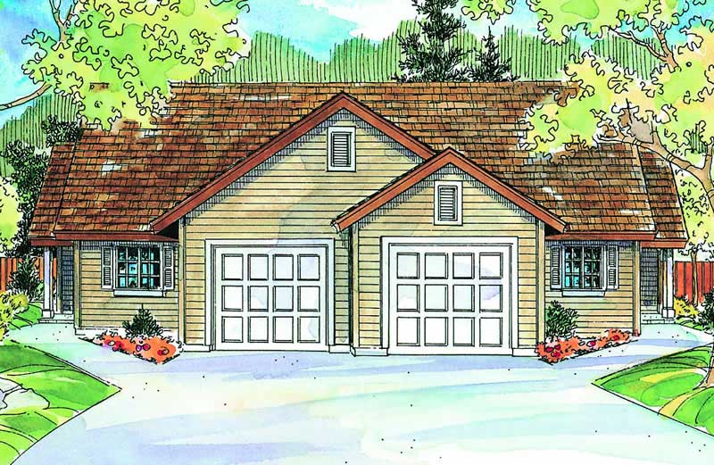 6-Bedroom, 2404 Sq Ft Multi-Unit House Plan - 108-1013 - Front Exterior