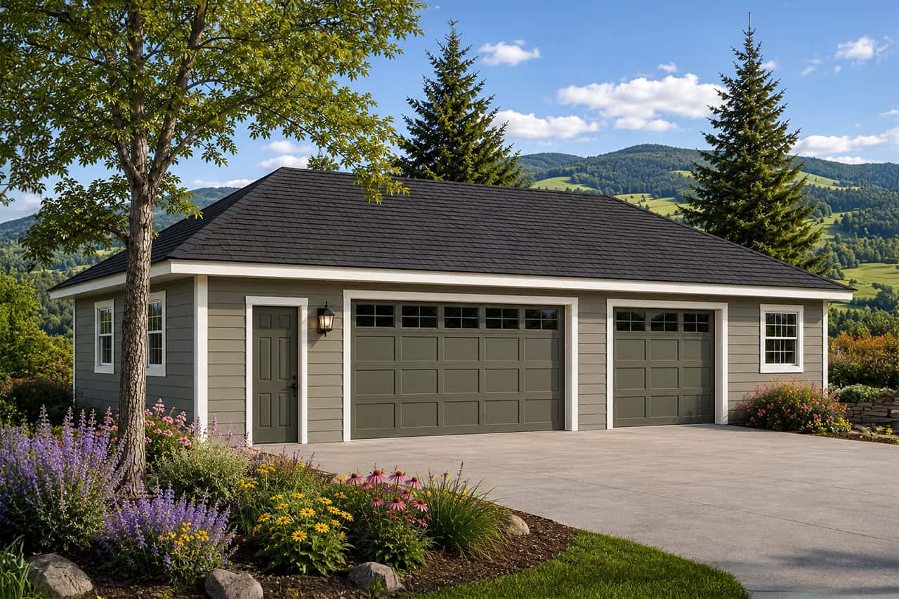 0-Bedroom, 1500 Sq Ft Garage House Plan - 108-1022 - Front Exterior
