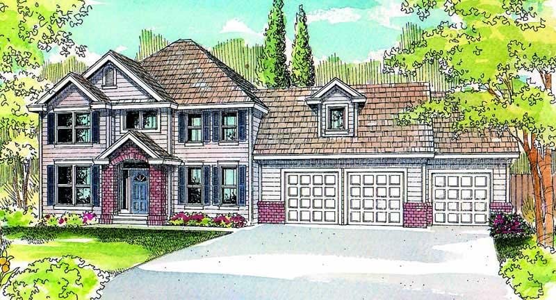 4-Bedroom, 2803 Sq Ft European House Plan - 108-1049 - Front Exterior