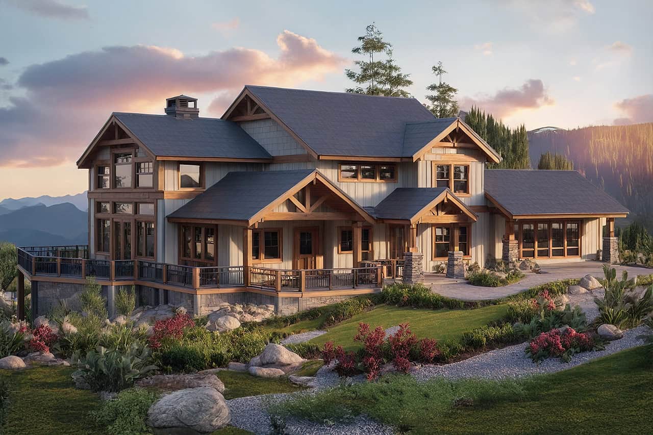 3-Bedroom, 2726 Sq Ft Craftsman Home Plan - 108-1065 - Main Exterior