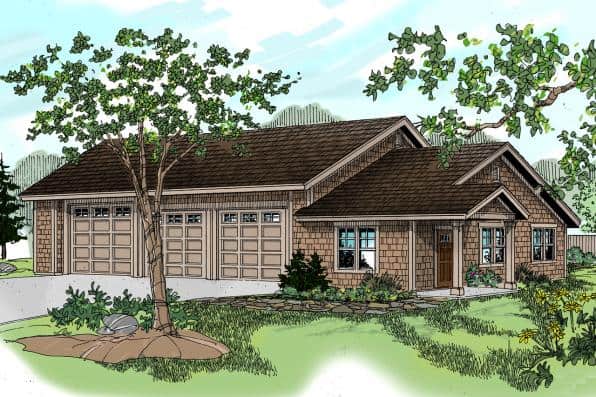 6-Car, 2280 Sq Ft Garage Home Plan - 108-1071 - Main Exterior