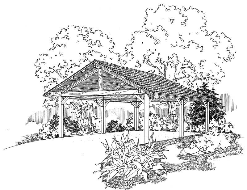 0-Bedroom, 360 Sq Ft Garage Home Plan - 108-1090 - Main Exterior